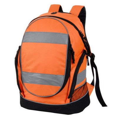 Picture of HIGH VISIBILITY REFLECTIVE BACKPACK RUCKSACK in Neon Fluorescent Orange.