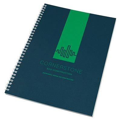 Picture of ENVIRO-SMART - A4 CRAFT COVER WIRO NOTE PAD.