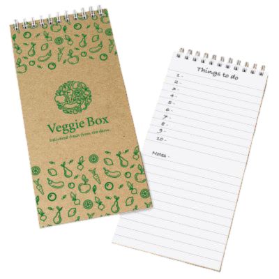 Picture of ENVIRO-SMART - 1 & 3RD A4 NATURAL CARD COVER WIRO-BOUND LIST PAD