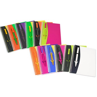 Picture of WIRO-SMART - POLYPROPYLENE POP A6 MIX AND MATCH with Pen.
