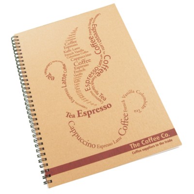 Picture of ENVIRO-SMART NATURAL COVER A4 SPIRAL WIRO BOUND NOTE PAD.