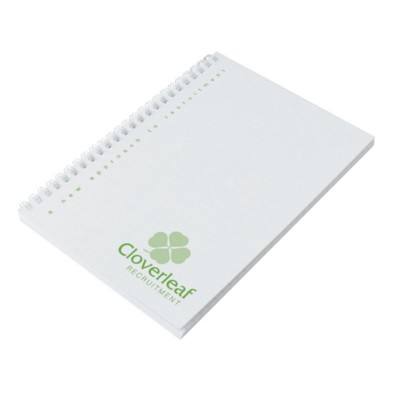 Picture of ENVIRO-SMART WHITE COVER A4 SPIRAL WIRO BOUND NOTE PAD.