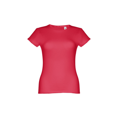 Picture of THC SOFIA II WOMENS FITTED SHORT SLEEVE COTTON TEE SHIRT in Red