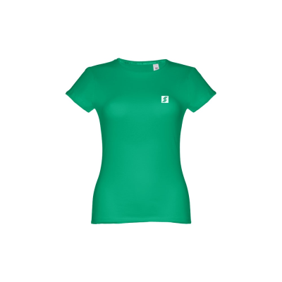 Picture of THC SOFIA WOMENS FITTED SHORT SLEEVE COTTON TEE SHIRT in Green