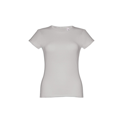 Picture of THC SOFIA WOMENS FITTED SHORT SLEEVE COTTON TEE SHIRT in Pale Grey