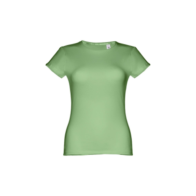 Picture of THC SOFIA WOMENS FITTED SHORT SLEEVE COTTON TEE SHIRT in Green Jade