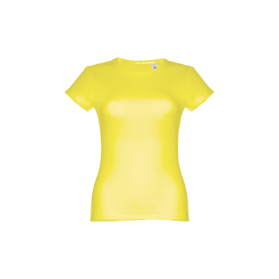 Picture of THC SOFIA WOMENS FITTED SHORT SLEEVE COTTON TEE SHIRT in Lime Yellow