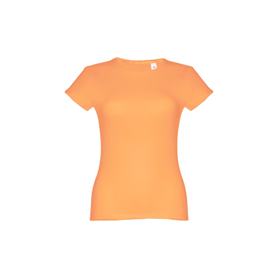 Picture of THC SOFIA WOMENS FITTED SHORT SLEEVE COTTON TEE SHIRT in Coral Orange