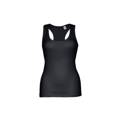 Picture of THC TIRANA WOMENS SLEEVELESS COTTON TEE SHIRT in Black