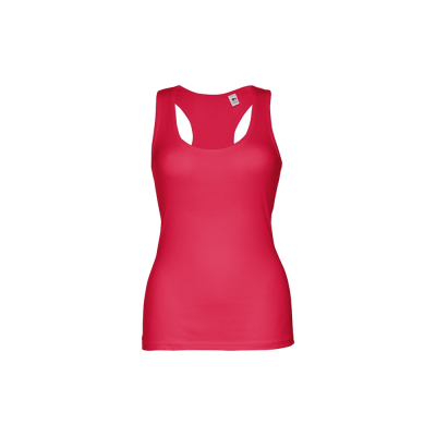 Picture of THC TIRANA WOMENS SLEEVELESS COTTON TEE SHIRT in Red