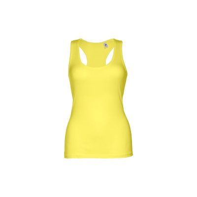 Picture of THC TIRANA WOMENS SLEEVELESS COTTON TEE SHIRT in Lime Yellow