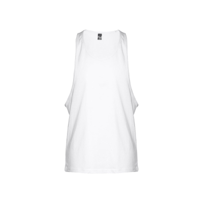 Picture of THC IBIZA WH MENS SPLIT-SLEEVE COTTON TEE SHIRT with Dropped Armholes in White