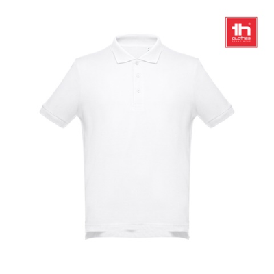 Picture of THC ADAM WH MENS SHORT-SLEEVED COTTON PIQUÉ POLO SHIRT WHITE