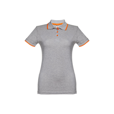 Picture of THC ROME LADIES WOMENS SLIM FIT POLO SHIRT in Heather Pale Grey
