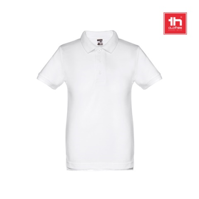 Picture of THC ADAM CHILDRENS WH CHILDRENS SHORT-SLEEVED 100% COTTON PIQUÉ POLO SHIRT UNISEX) WHITE