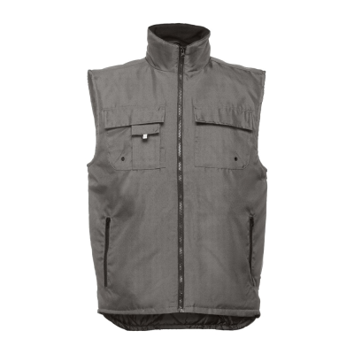 THC STOCKHOLM WORKWEAR PADDED BODYWARMER in Grey