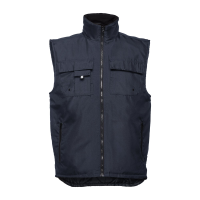 THC STOCKHOLM WORKWEAR PADDED BODYWARMER in Navy Blue