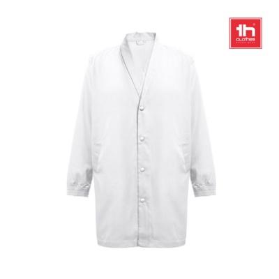 Picture of THC MINSK WH COTTON AND POLYESTER WORKWEAR JACKET WHITE.