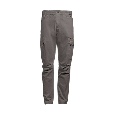 THC CARGO POLYESTER AND COTTON WORK TROUSERS in Grey
