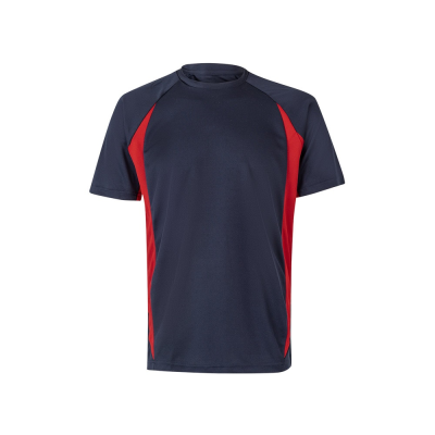 Picture of VL SLAYER TWO-TONE BIRD-EYE TECHNICAL TEE SHIRT in Navy Blue