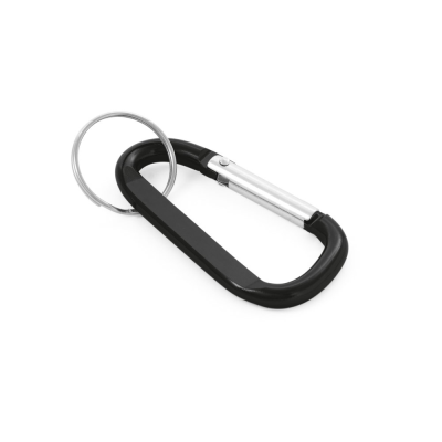Picture of MATTHEW ALUMINIUM METAL CARABINER with Keyring in Black