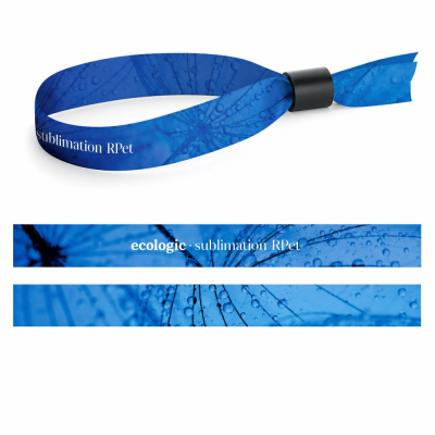 PRINTED SAMPLE OF WRIST BAND LANYARD SUBLIMATION SLIM II in 301 - White