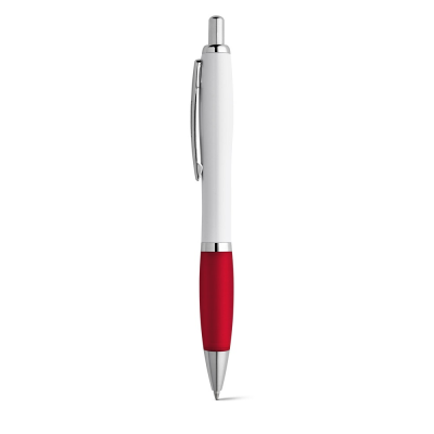 Picture of MOVE BK ABS BALL PEN with Clip & Metal Trim in Red