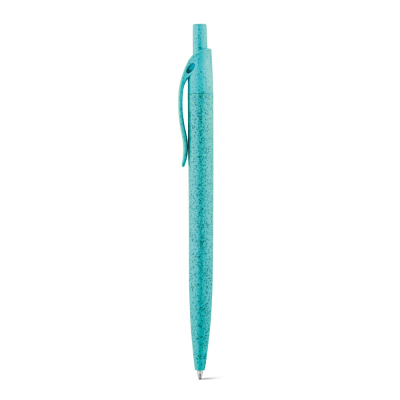Picture of CAMILA WHEAT STRAW FIBRE AND ABS BALL PEN with Clip in Light Blue