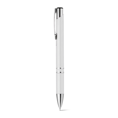 Picture of BETA PLASTIC ABS BALL PEN with Metal Clip in White