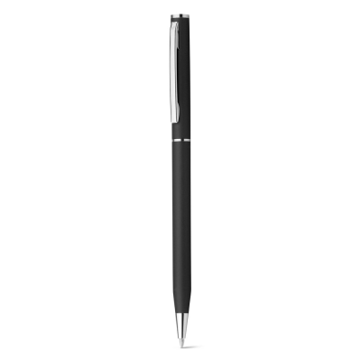 Picture of LESLEY METALLIC ALUMINIUM METAL BALL PEN with Clip & Twist Mechanism in Black