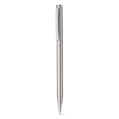 Picture of LESLEY METALLIC ALUMINIUM METAL BALL PEN with Clip & Twist Mechanism in Silver