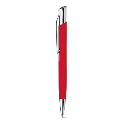 Picture of OLAF SOFT ALUMINIUM METAL BALL PEN with Rubber Finish in Red
