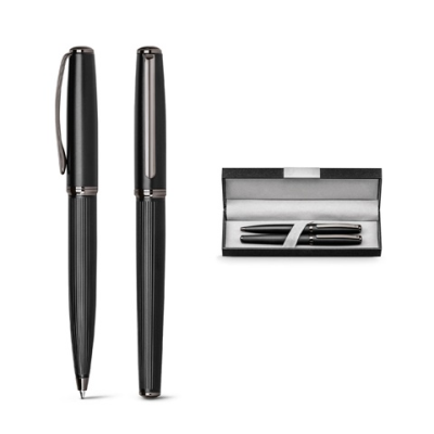 Picture of IMPERIO METAL ROLLERBALL PEN AND BALL PEN SET.