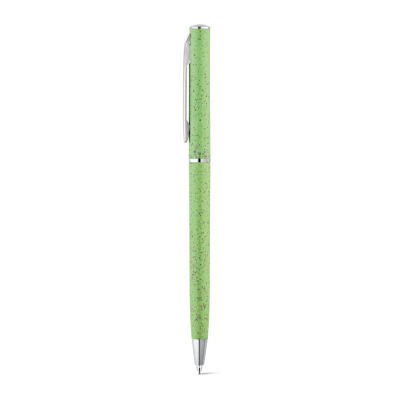 Picture of DEVIN BALL PEN with Wheat Straw Fibre & ABS with Twist Mechanism in Pale Green