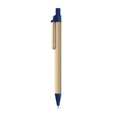 Picture of NAIROBI KRAFT PAPER BALL PEN with Wood Clip in Blue