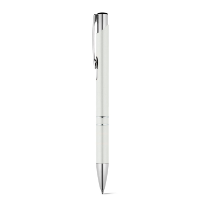 Picture of BETA ALUMINIUM METAL BALL PEN with Clip in White