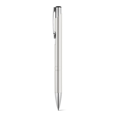 BETA ALUMINIUM METAL BALL PEN with Clip in Pale Grey