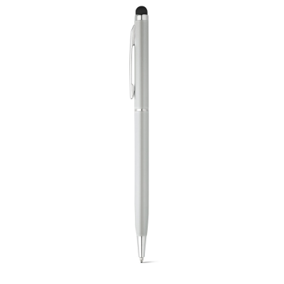 Picture of ZOE ALUMINIUM METAL BALL PEN with Twist Mechanism & Touch Tip in Satin Silver