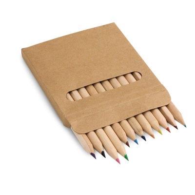 Picture of COLOUR PENCIL BOX with 12 Colour Pencil Set in Natural