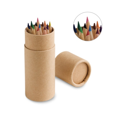 Picture of CYLINDER PENCIL BOX with 12 Colour Pencil Set