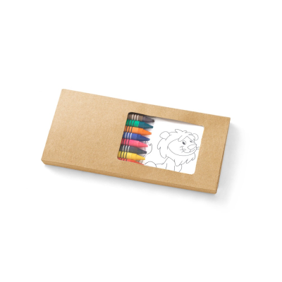 Picture of JAGUAR COLOURING SET SUPPLIED in a Kraft Paper Box in Natural