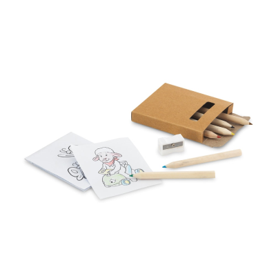 Picture of ANIM COLOURING SET with Colouring Pencil Set in Natural