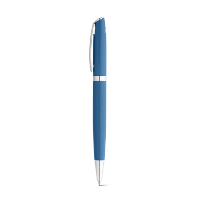 Picture of RE-LANDO-SET ROLLER AND BALL PEN SET with Recycled Aluminium Metal in Blue