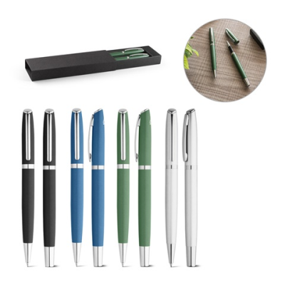 Picture of RE-LANDO-SET ROLLER AND BALL PEN SET with 100% Recycled Aluminium Metal Body