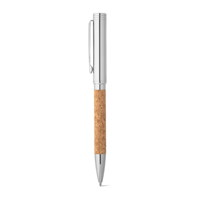 CORKO CORK AND METAL BALL PEN with Twist Mechanism in Natural