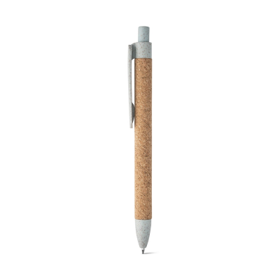 Picture of GOYA BALL PEN in Cork & Wheatstraw Fibre in Light Blue