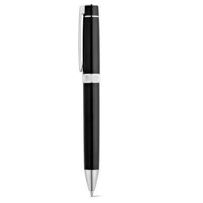 Picture of DOURO METAL ROLLERBALL PEN AND BALL PEN SET with Clip in Black