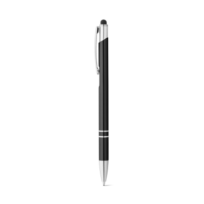 Picture of GALBA ALUMINIUM METAL BALL PEN with Touch Tip & Clip in Black