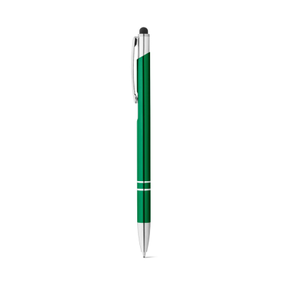 Picture of GALBA ALUMINIUM METAL BALL PEN with Touch Tip & Clip in Green