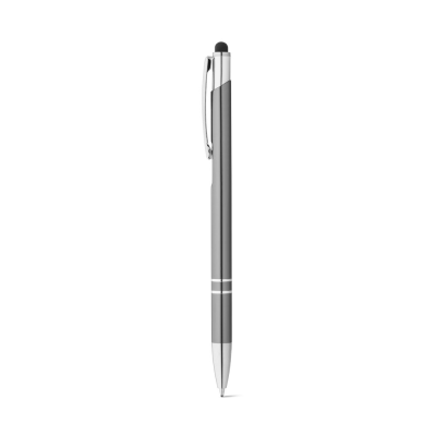 Picture of GALBA ALUMINIUM METAL BALL PEN with Touch Tip & Clip in Gun Metal